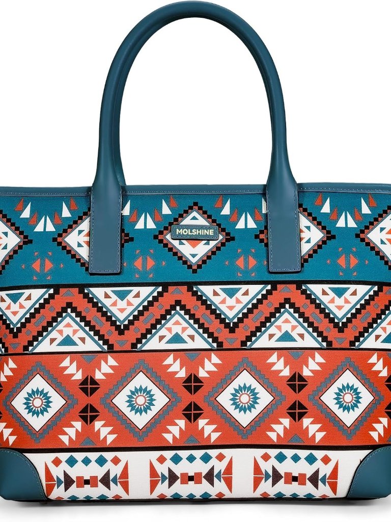 Canvas Tote Bag, Boho Aztec Handbag, Stylish Casual Shoulder Bag For Women Ladie